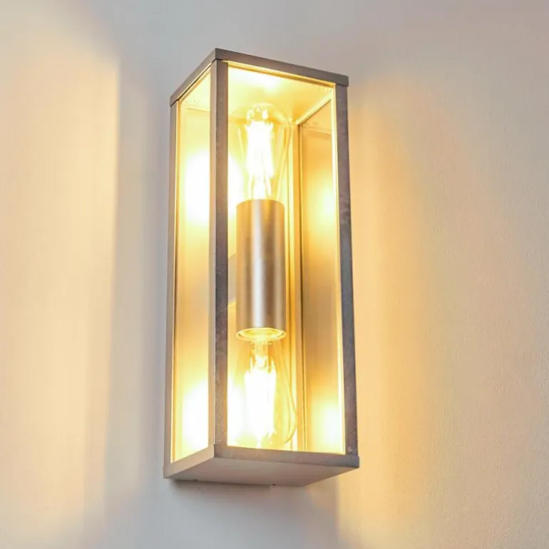 Applique murale d'extérieur Kiwalik Argenté, 2 lumières