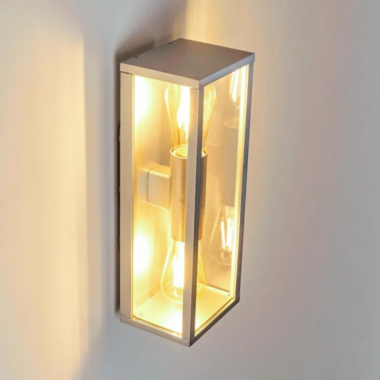 Applique murale d'extérieur Kiwalik Argenté, 2 lumières