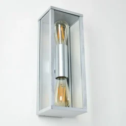 Applique murale d'extérieur Kiwalik Argenté, 2 lumières