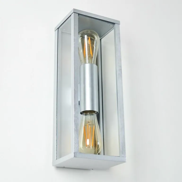 Applique murale d'extérieur Kiwalik Argenté, 2 lumières