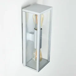 Applique murale d'extérieur Kiwalik Argenté, 2 lumières