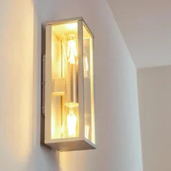 Applique murale d'extérieur Kiwalik Argenté, 2 lumières