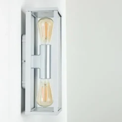 Applique murale d'extérieur Kiwalik Argenté, 2 lumières