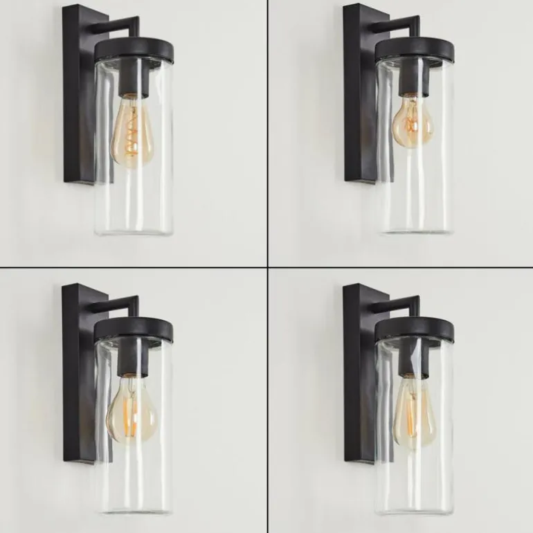 Applique murale d'extérieur Alegcirasn Noir, 1 lumière