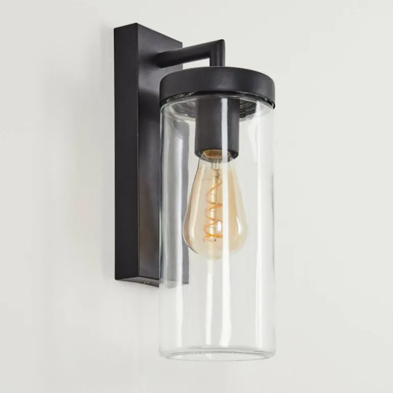 Applique murale d'extérieur Alegcirasn Noir, 1 lumière