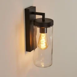 Applique murale d'extérieur Alegcirasn Noir, 1 lumière