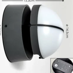 Applique murale d'extérieur Alghero LED Anthracite, 2 lumières