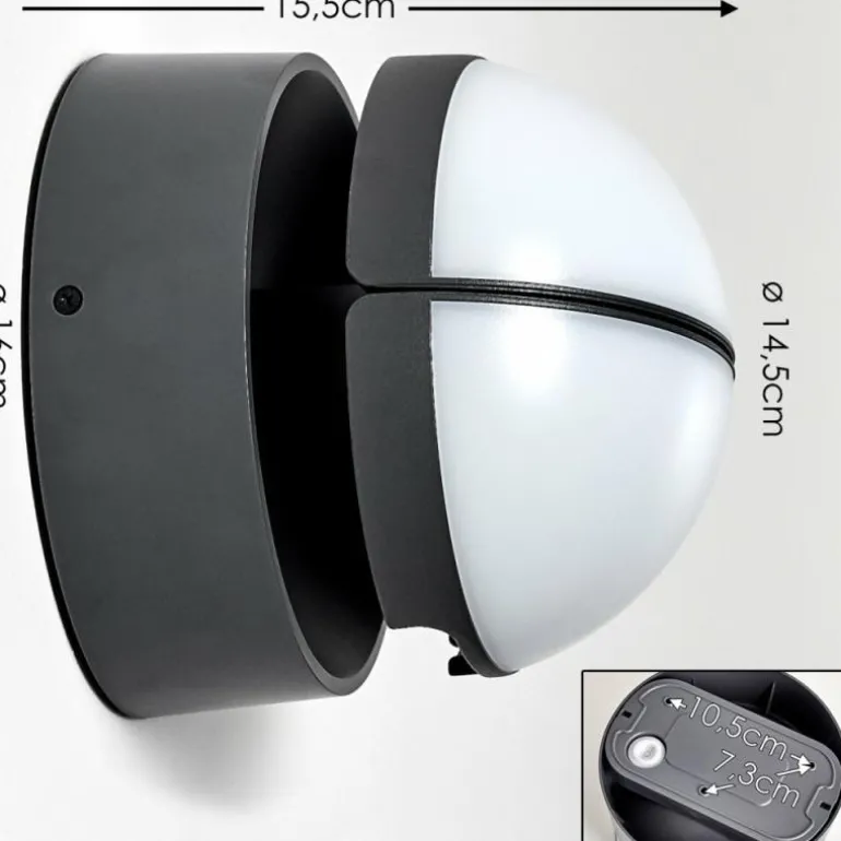 Applique murale d'extérieur Alghero LED Anthracite, 2 lumières