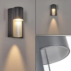 Applique murale d'extérieur Bormio Gris, Argenté, 1 lumière