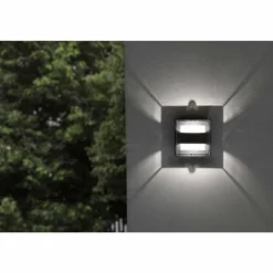 Applique murale d'extérieur Lutec DELTA LED Anthracite, 1 lumière