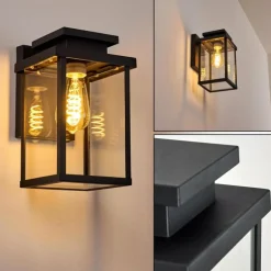 Applique murale d'extérieur Tieva Noir, 1 lumière