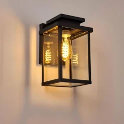 Applique murale d'extérieur Tieva Noir, 1 lumière