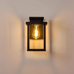 Applique murale d'extérieur Tieva Noir, 1 lumière