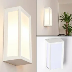 Applique murale d'extérieur Montreux LED Aluminium, Blanc, 1 lumière