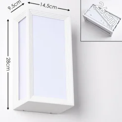 Applique murale d'extérieur Montreux LED Aluminium, Blanc, 1 lumière