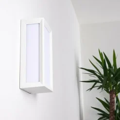 Applique murale d'extérieur Montreux LED Aluminium, Blanc, 1 lumière