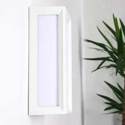 Applique murale d'extérieur Montreux LED Aluminium, Blanc, 1 lumière