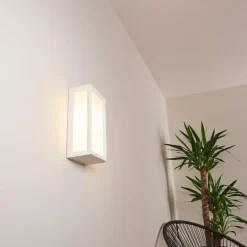 Applique murale d'extérieur Montreux LED Aluminium, Blanc, 1 lumière