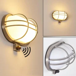 Applique murale d'extérieur Belmopan Acier inoxydable, 1 lumière, Détecteur de mouvement