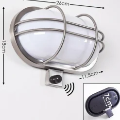 Applique murale d'extérieur Belmopan Acier inoxydable, 1 lumière, Détecteur de mouvement