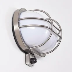 Applique murale d'extérieur Belmopan Acier inoxydable, 1 lumière, Détecteur de mouvement