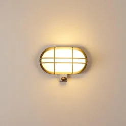 Applique murale d'extérieur Belmopan Acier inoxydable, 1 lumière, Détecteur de mouvement