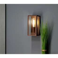 Applique murale d'extérieur Lutec Mondrian Bronze, 1 lumière