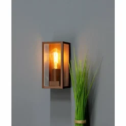 Applique murale d'extérieur Lutec Mondrian Bronze, 1 lumière