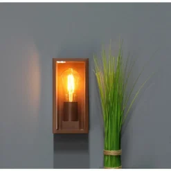 Applique murale d'extérieur Lutec Mondrian Bronze, 1 lumière