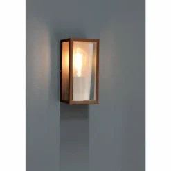 Applique murale d'extérieur Lutec Mondrian Bronze, 1 lumière