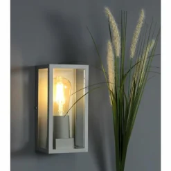 Applique murale d'extérieur Lutec Mondrian Argenté, 1 lumière