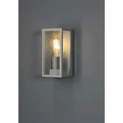 Applique murale d'extérieur Lutec Mondrian Argenté, 1 lumière