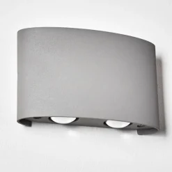 Applique murale d'extérieur Abaiang LED Gris, 1 lumière