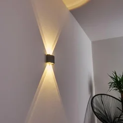 Applique murale d'extérieur Abaiang LED Gris, 1 lumière