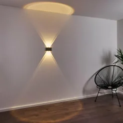 Applique murale d'extérieur Abaiang LED Gris, 1 lumière
