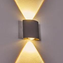 Applique murale d'extérieur Abaiang LED Gris, 1 lumière