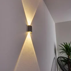 Applique murale d'extérieur Abaiang LED Gris, 1 lumière
