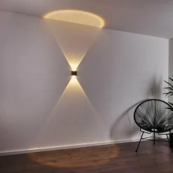Applique murale d'extérieur Abaiang LED Gris, 1 lumière