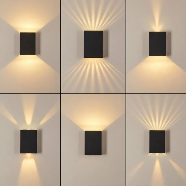 Applique murale d'extérieur Benin LED Noir, 2 lumières