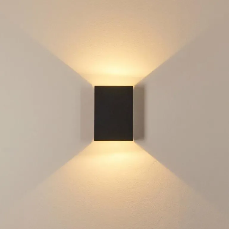 Applique murale d'extérieur Benin LED Noir, 2 lumières