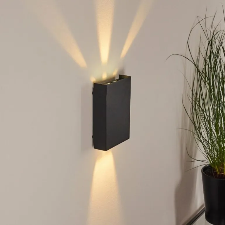 Applique murale d'extérieur Benin LED Noir, 2 lumières