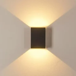 Applique murale d'extérieur Benin LED Noir, 2 lumières