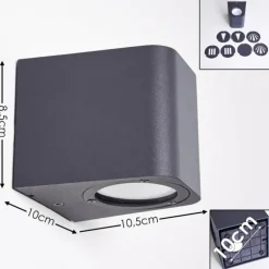 Applique murale d'extérieur Maputo LED Anthracite, 2 lumières