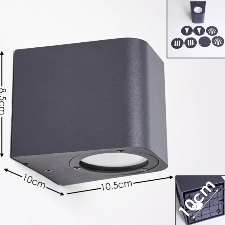 Applique murale d'extérieur Maputo LED Anthracite, 2 lumières