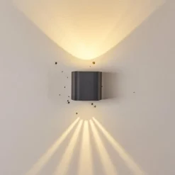 Applique murale d'extérieur Maputo LED Anthracite, 2 lumières