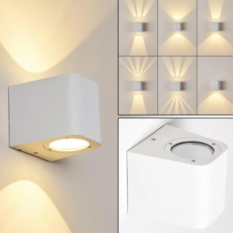 Applique murale d'extérieur Maputo LED Blanc, 2 lumières