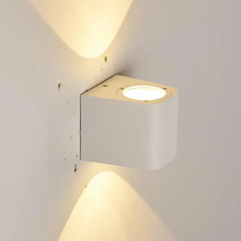 Applique murale d'extérieur Maputo LED Blanc, 2 lumières