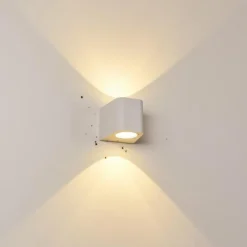 Applique murale d'extérieur Maputo LED Blanc, 2 lumières