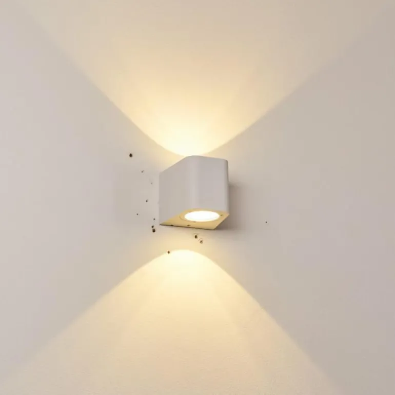 Applique murale d'extérieur Maputo LED Blanc, 2 lumières