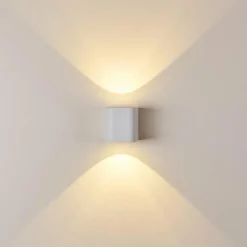 Applique murale d'extérieur Maputo LED Blanc, 2 lumières